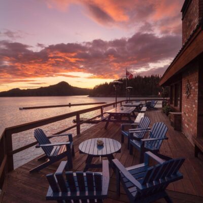 Canada Farewell Harbour Lodge longer view of the Deck